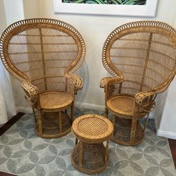 Peacock Throne Chair Set (Mid-Century)