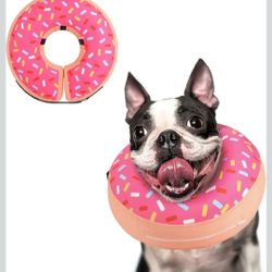 Supet Inflatable Dog Cone Collar Alternative After Surgery, Doggie Neck Donut Collar Recovery ECollar for Post Surgery, Soft Dog Cone for Small Medium