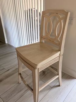 Bar stools - counter height - solid wood ( 2 available )
