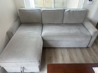 93'' Gray Couch with sectional with storage and usb ports