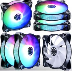DS RGB Fans, 120mm 6 Pack CPU Case Cooling LED Fans *BRAND NEW*