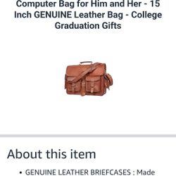 Real Leather Laptop Bag For 15 Inches Brand New 
