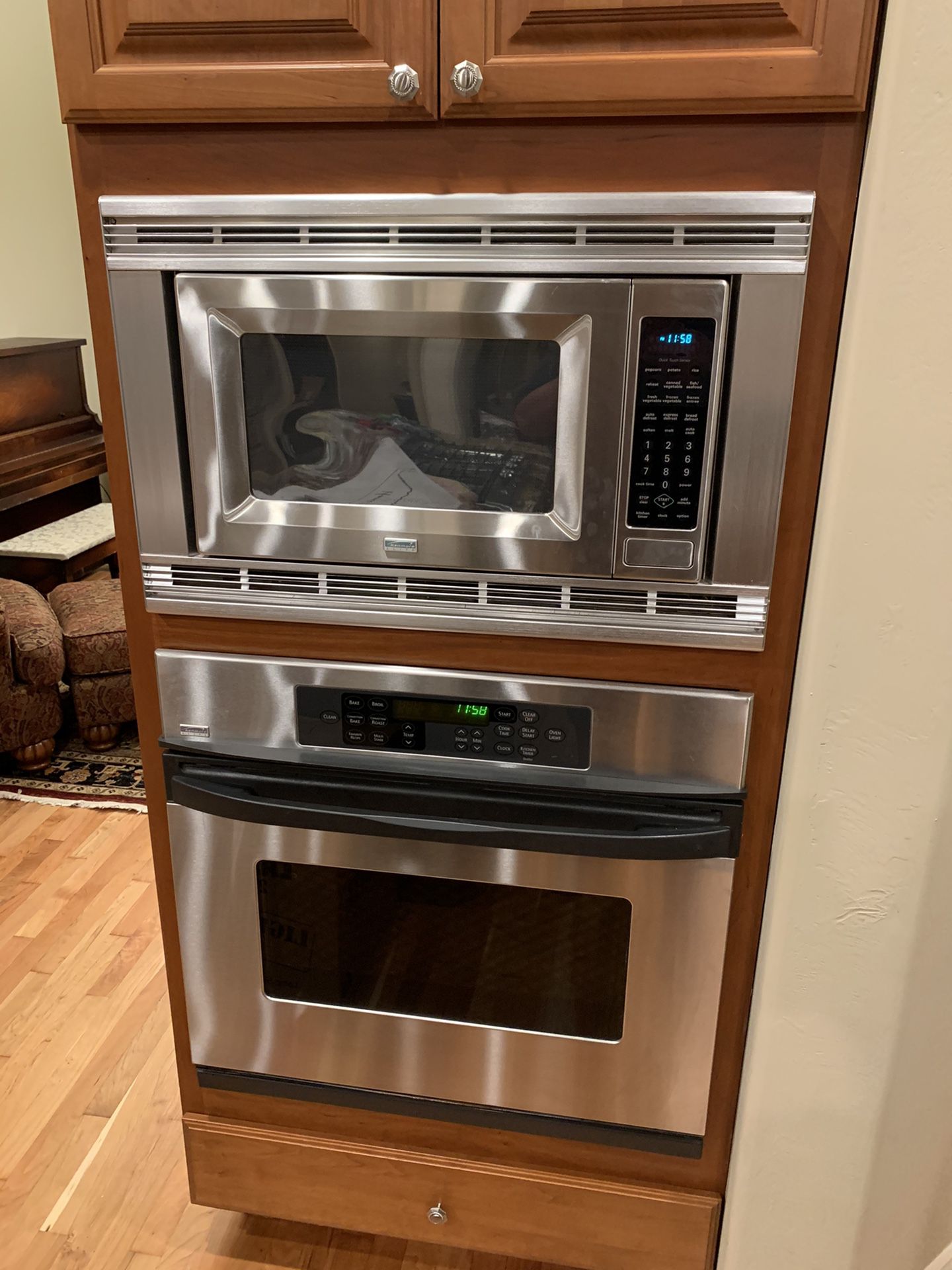 Kenmore Elite microwave and oven