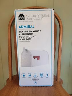 New white Aluminum post mount mailbox