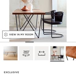 CB2 Dylan 36"X80" Medium Acacia Dining Table