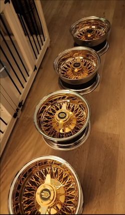 13x7 72 Lace Gold Wheels