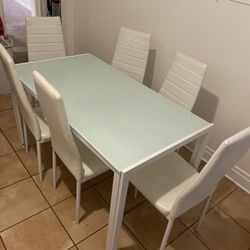 Kitchen Table Set With 6 Chairs