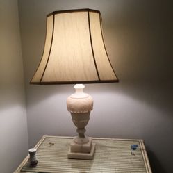 Pair Of Vintage Marble Lamps