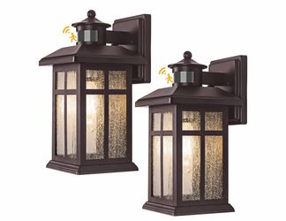 Packs Motion Sensor Outdoor Lights- Outdoor Porch Lights Light Fixtures Motion Sensor Bronze, Porch Lights Outdoor Bronze, Exterior Lights for House, 