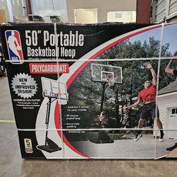 NBA 50" Polycarbonate Portable Basketball Hoop 