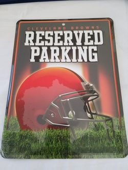 Cleveland Browns Metal Parking Sign