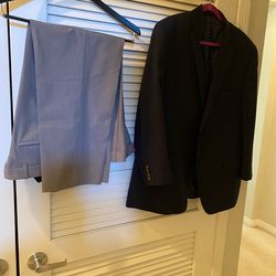 Mens Blue Blazer with Grey slacks
