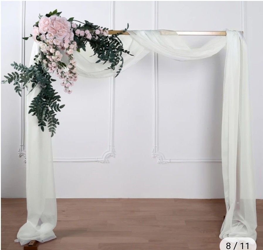 (2)

18 Ft Ivory Scarf Valance, Wedding Drapery Sheer Organza Fabric

Only