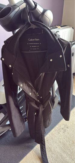 Calvin Klein Black Belted Jacket
