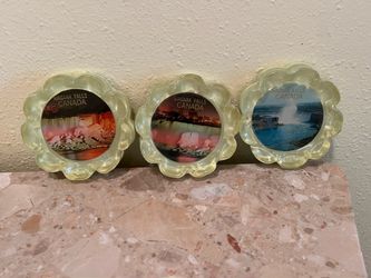 Niagara Falls Canada Souvenir Ashtrays Set of 3