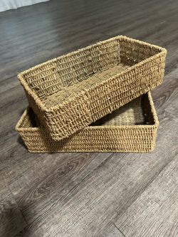Flat/long rectangular storage bins
