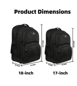 Rolling Backpack, Matein Waterproof College Wheeled Laptop Backpack for Travel
