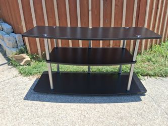 3-Tier Wide TV Stand/Mueble Ancho para TV de 3 Niveles