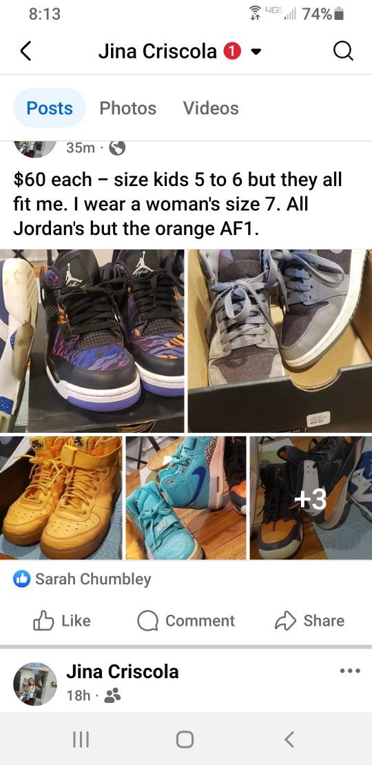 Nike Jordan's 5 To 6 Youth