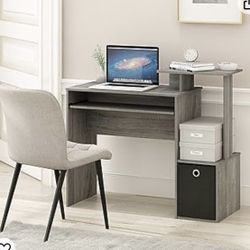 Home Office Computer Desk, French Oak Grey