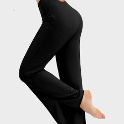 Uygafly Ribbed Wide Leg Yoga Pants