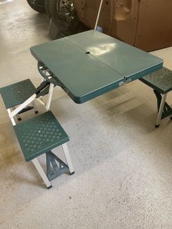 Folding table with case