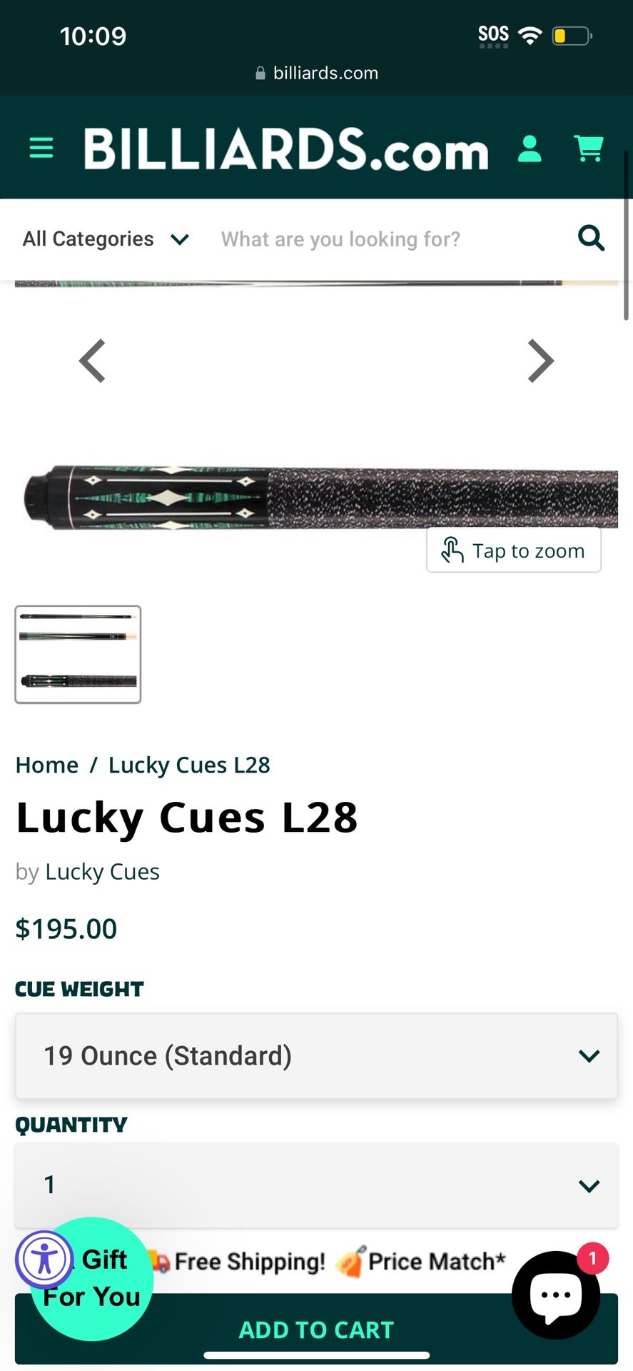 Lucky Cues l28 Pool Stick