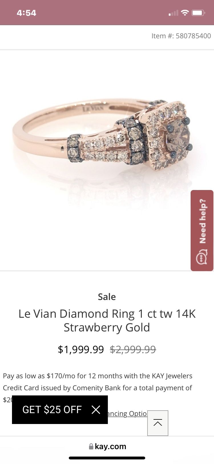 I love you on chocolate diamond engagement ring
