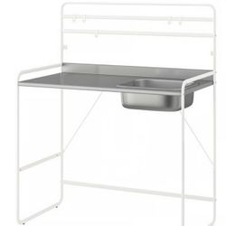 aluminum countertop with sink