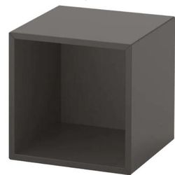 TWO DARK GRAY  IKEA EKET STORAGE CUBES 