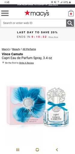 vince camuto women perfume 3.4oz original price $90