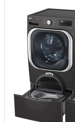 🚨 NEW LG Washer/Dryer 29” Pedestal w/ Pull-Out Storage Drawer – Black Steel💥