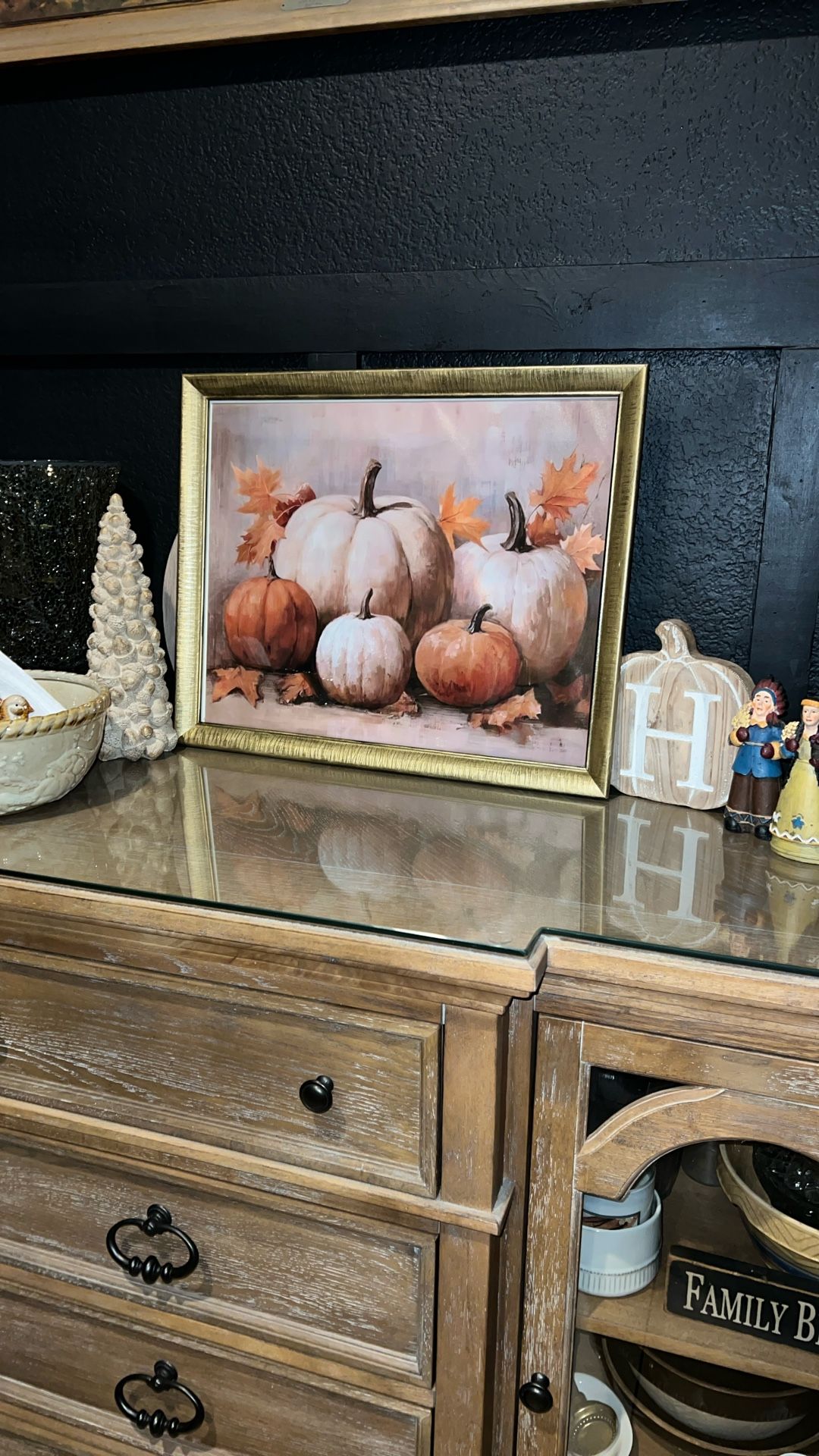 Pumpkins (Framed )Great For Thanksgiving Or All Of Fall Season