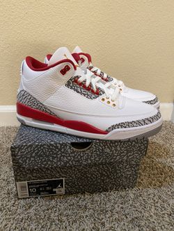 DS Jordan 3 Cardinal Red Size 10