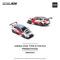 Pop Race 1:64 Honda Civic Type R TCR White Red #153