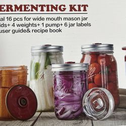 Fermenting Kit For Ball Mason Jar Wide Mouth(Jars Not Included)