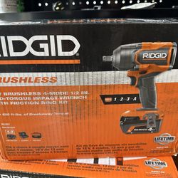 RIDGID 18V Brushless Cordless 1/2 in. Impact Wrench Kit with 4.0 Ah Battery and Charger