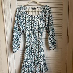 Elegant Leaf Print Dress