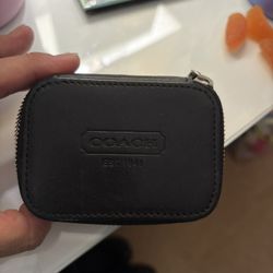 Vintage Coach Black Pill Box