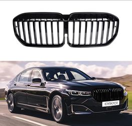 G11 G12 Grill/Front Grilles Kidney Grill Replacement for BMW 7 Series G11 G12 LCI 2020-IN 1Pcs/Set (Single Slat Gloss Black)