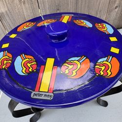 Vintage Peter Max fondue pot