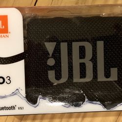 JBL GO 3 Portable Bluetooth Speaker – Brand New Sealed – IP67 Waterproof