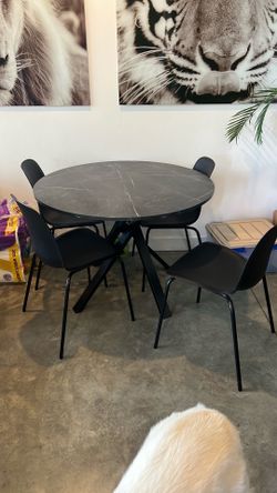 IKEA dining room table and four chairs