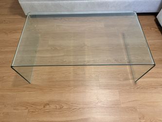 Modern Glass Waterfall Coffee Table