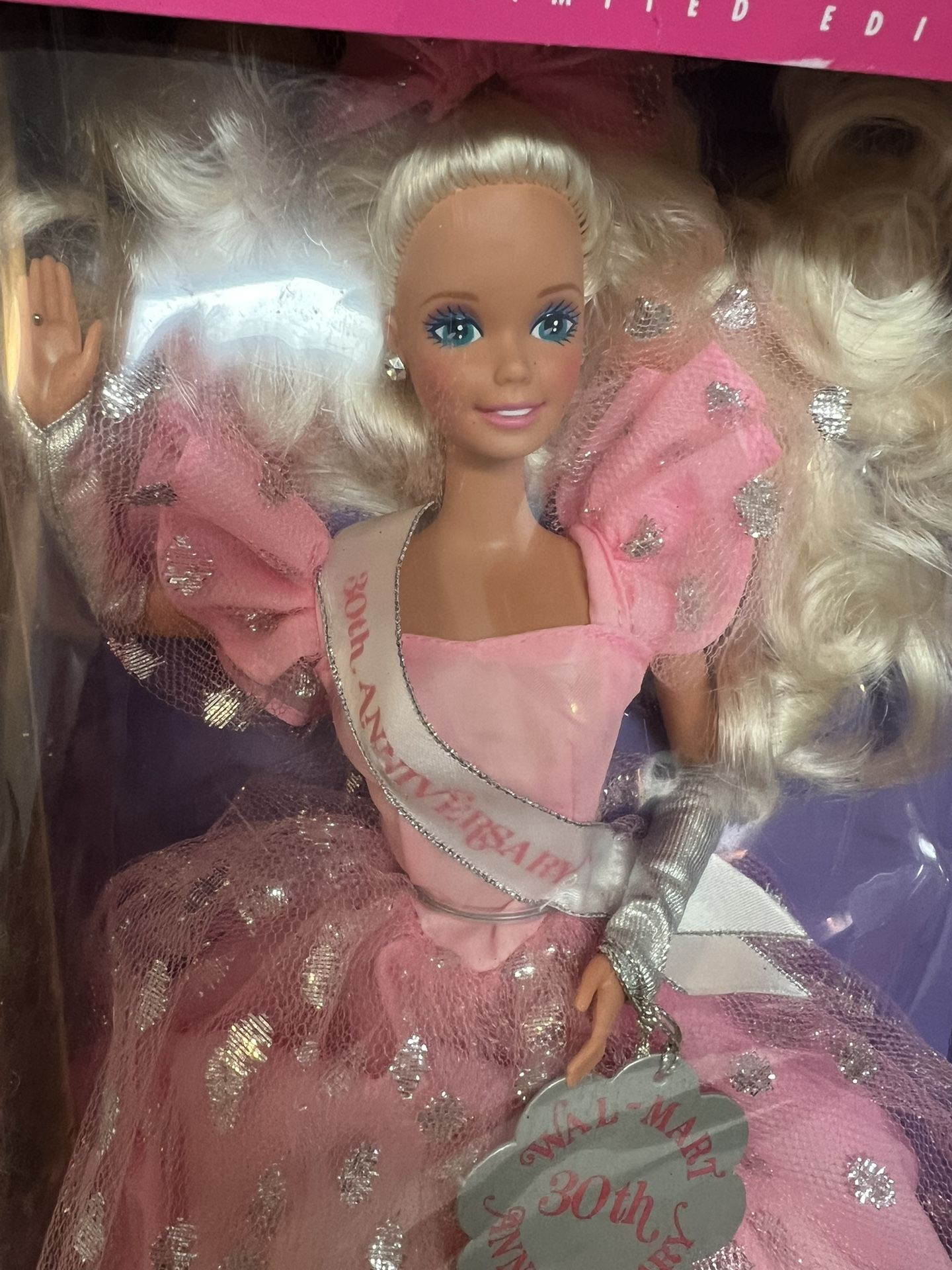 Barbie Anniversary Star doll, a special limited edition created by Mattel for Walmart's 30th anniversary in 1992. The doll features blonde, wavy hair