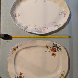 2 Large Vintage Platters 