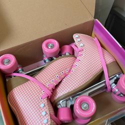 IMPALA Roller Skates (Pink Tartan Size 7 Women)