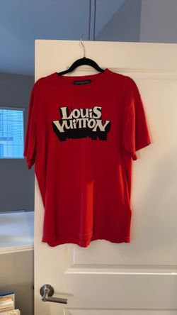 Louis Vuitton Logo Knit T-Shirt – Red – Authentic Luxury Designer ( Excellent Condition)