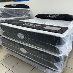 Queen Size New Thick Pillow Top Bed Can Deliver 