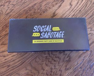 Social Sabotage Card Game New Never Used 